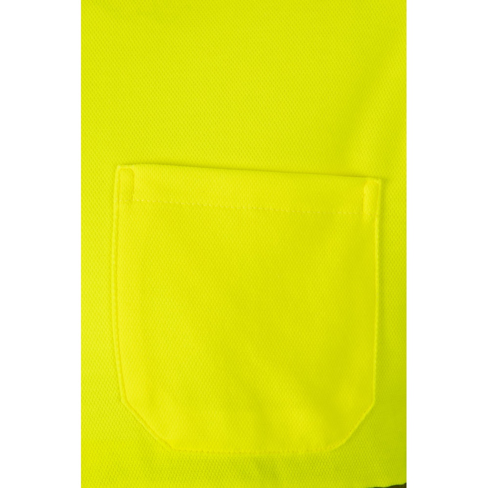 VL PLUTO LARGE. Polo piqué bicolore (150g/m²) à manches longues, en coton (55%) et polyester (45%)