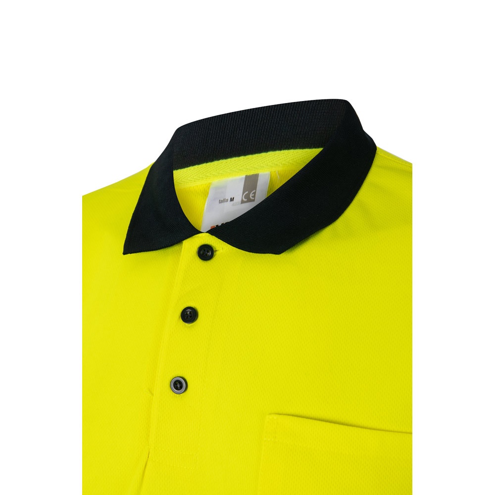 VL FORTUNA. Polo Bird-eye (140g/m²) à manches courtes, en polyester (100%)