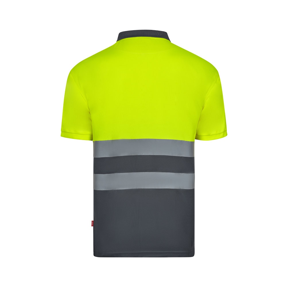 VL FORTUNA. Polo Bird-eye (140g/m²) à manches courtes, en polyester (100%)