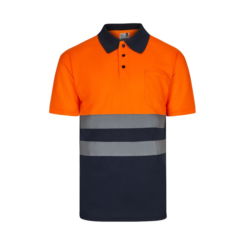 VL FORTUNA. Polo bird-eye (140g/m²) de manga curta, em poliéster (100%)