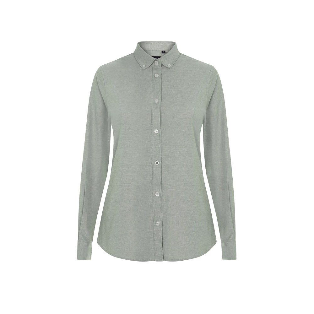 VL PRITHVI WOMEN. Camisa Oxford (180 g/m²) para mulher em algodão (50%), poliéster (45%) e elastano (5%)