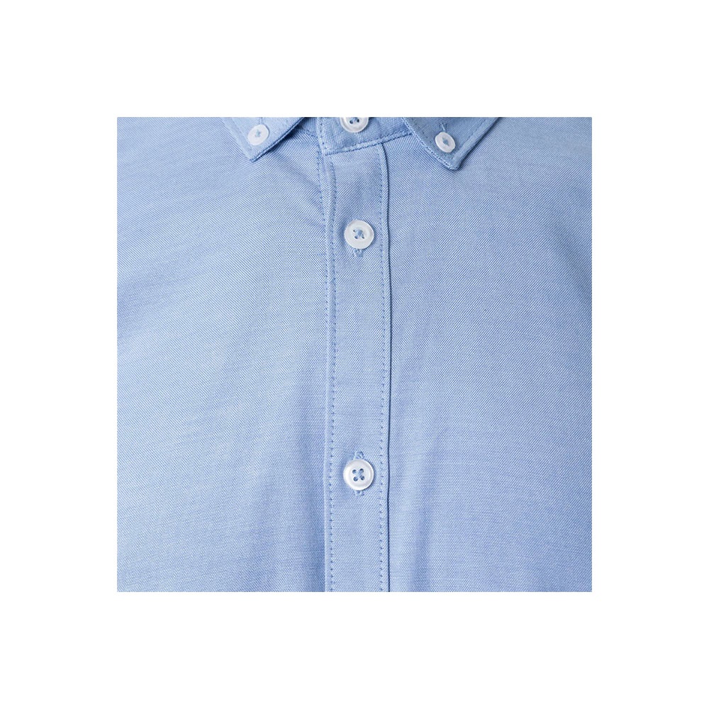 VL PRITHVI MAN. Chemise Oxford pour homme (180 g/m²) en coton (50 %), polyester (45 %) et élasthanne (5 %)