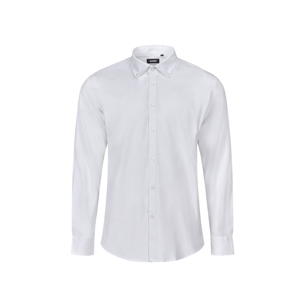 VL PRITHVI MAN. Camisa Oxford (180 g/m²) para homem em algodão (50%), poliéster (45%) e elastano (5%)