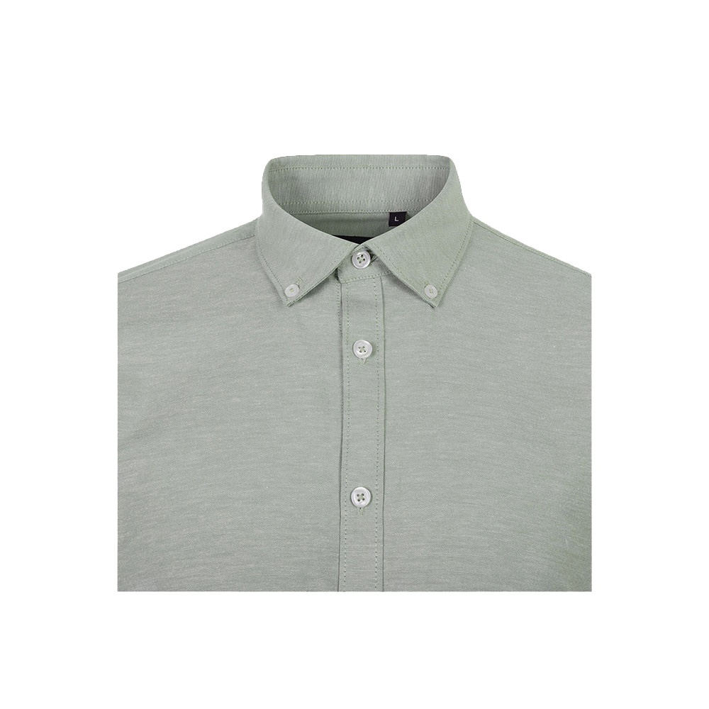 VL PRITHVI MAN. Chemise Oxford pour homme (180 g/m²) en coton (50 %), polyester (45 %) et élasthanne (5 %)