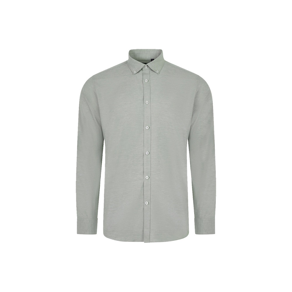 VL PRITHVI MAN. Camisa Oxford (180 g/m²) para homem em algodão (50%), poliéster (45%) e elastano (5%)