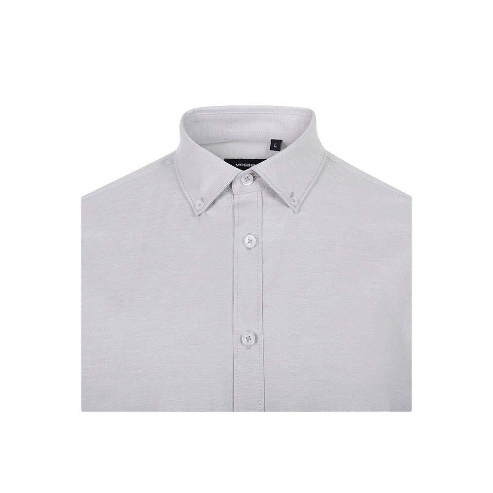 VL PRITHVI MAN. Chemise Oxford pour homme (180 g/m²) en coton (50 %), polyester (45 %) et élasthanne (5 %)