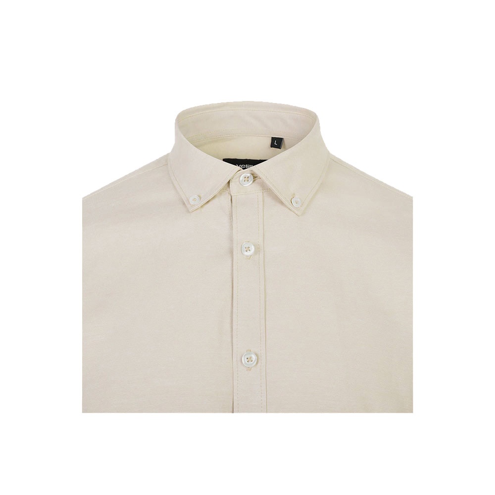 VL PRITHVI MAN. Chemise Oxford pour homme (180 g/m²) en coton (50 %), polyester (45 %) et élasthanne (5 %)