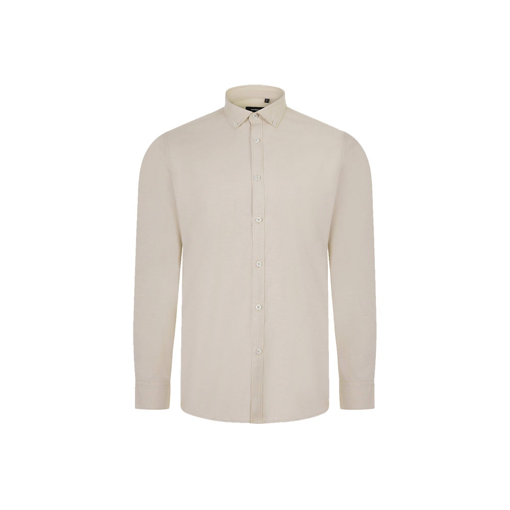 VL PRITHVI MAN. Camisa Oxford (180 g/m²) para homem em algodão (50%), poliéster (45%) e elastano (5%)