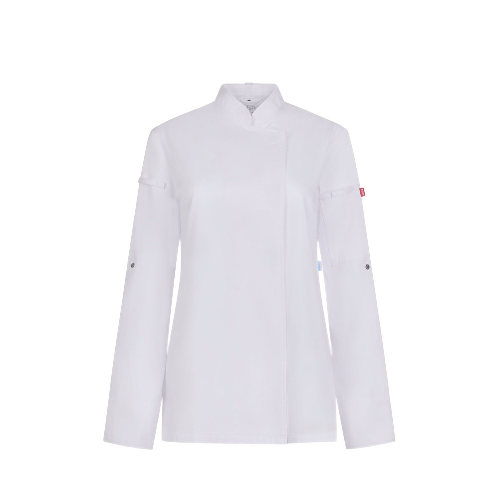 VL THOTH. Jaleca de cozinha (190 g/m²) para mulher, em algodão (35%) e poliéster reciclado (65%)