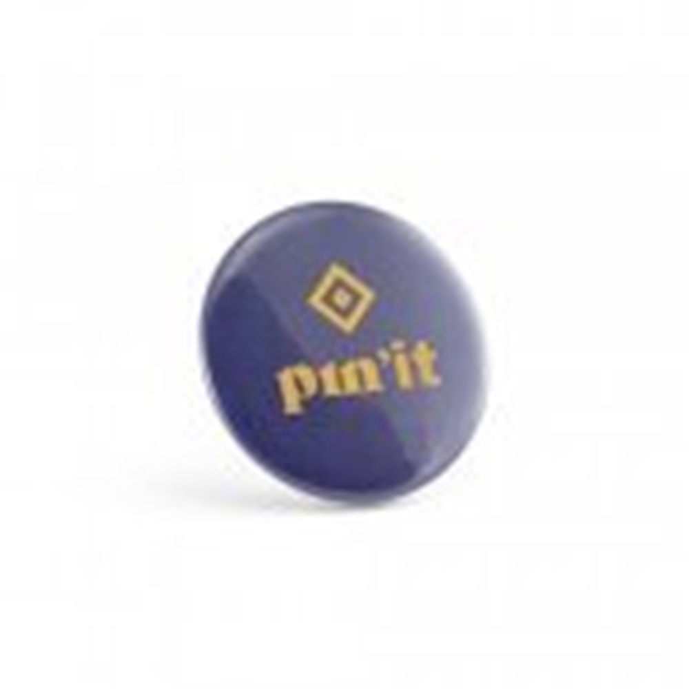 Vue 3 de Button PIN 8. Pin's rond avec doubles fermetures magnétique