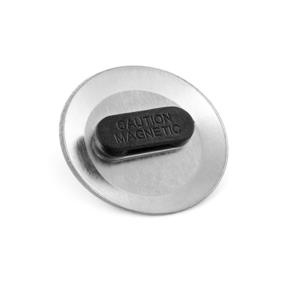 Vue 4 de Button PIN 8. Pin's rond avec doubles fermetures magnétique