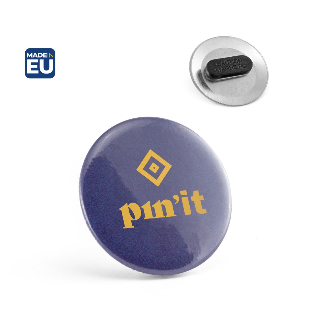 Button P'IN 8. Pin redondo com fecho magnético duplo