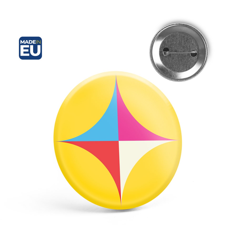 Button P'IN 9. Pin redondo com alfinente