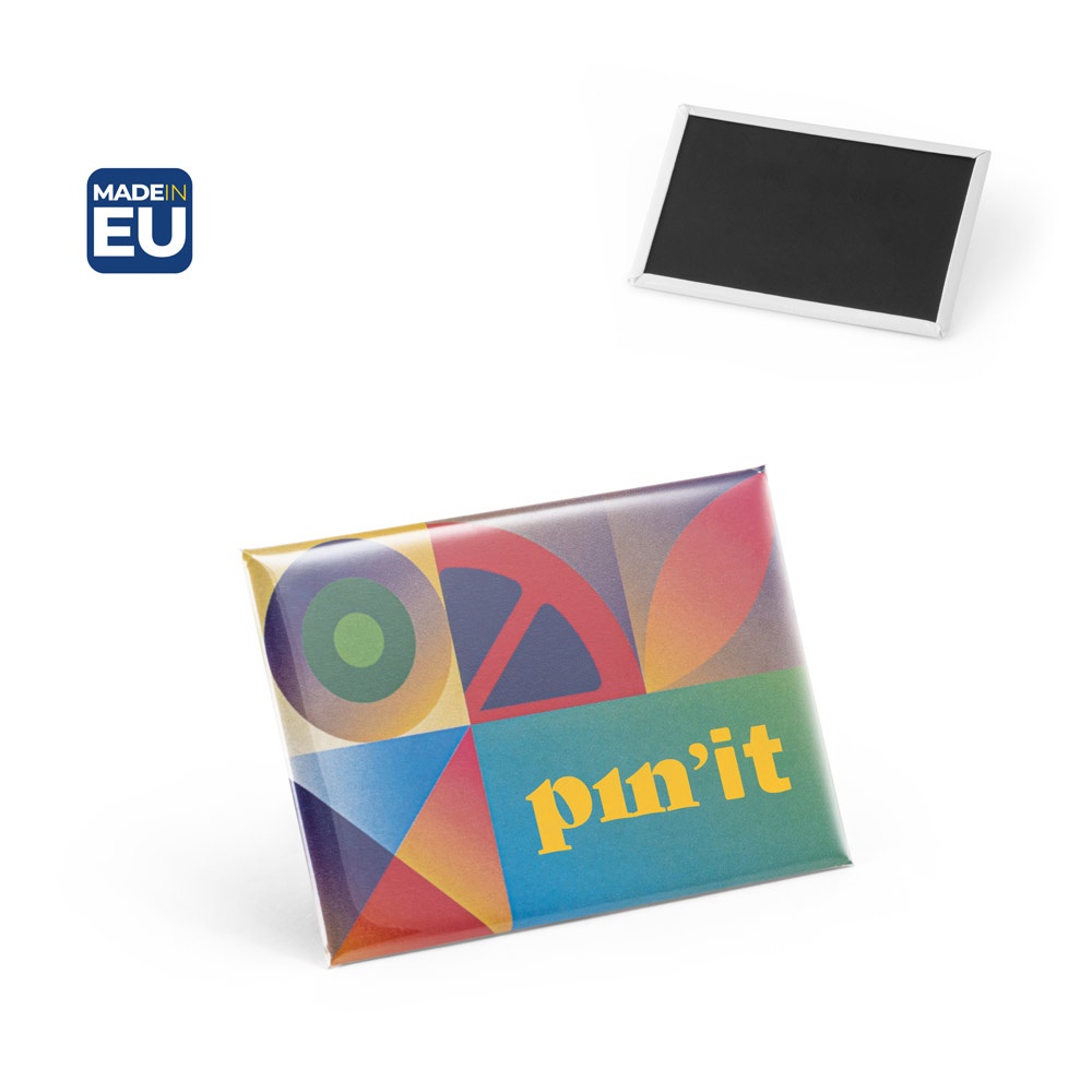 Button P'IN 15. Pin rectangular com íman