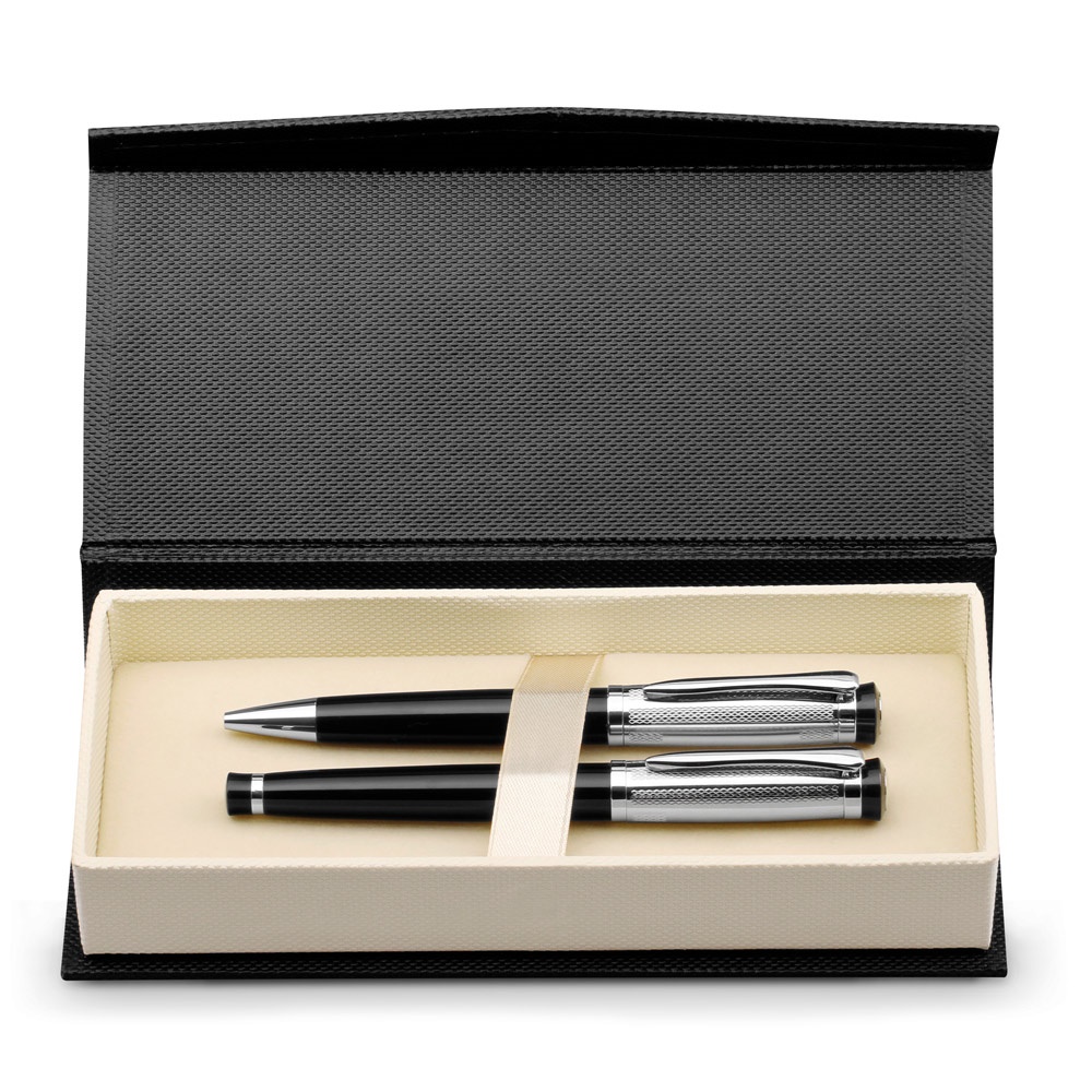 ORLANDO. Set de stylo et de roller en métal avec clip