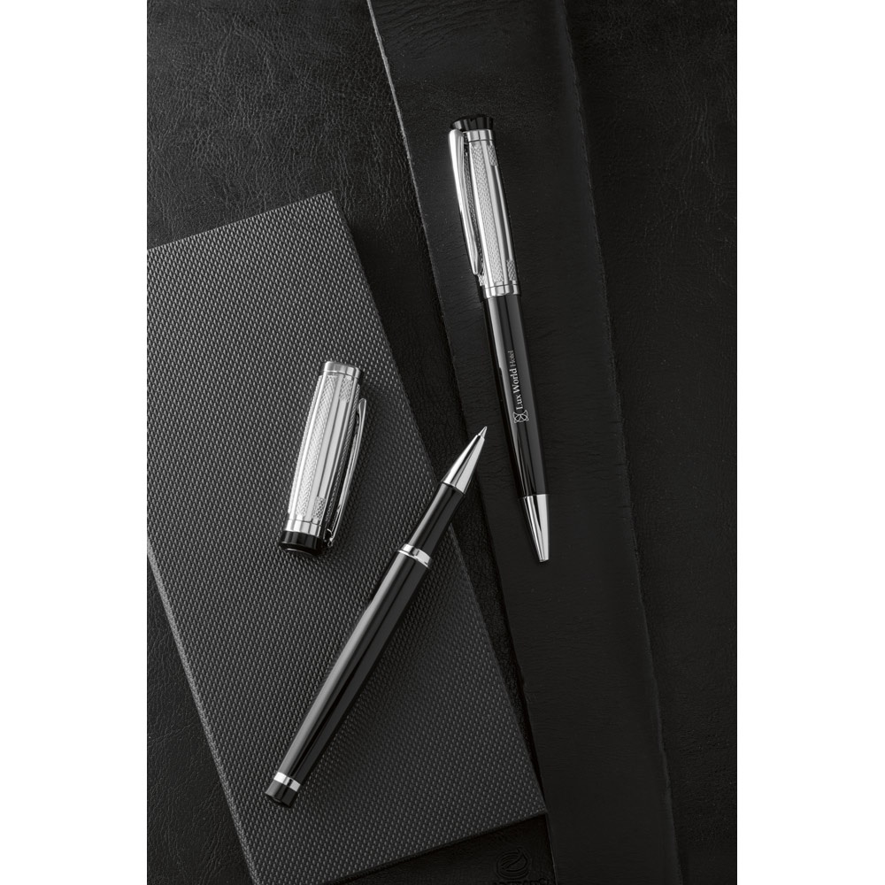 ORLANDO. Set de stylo et de roller en métal avec clip