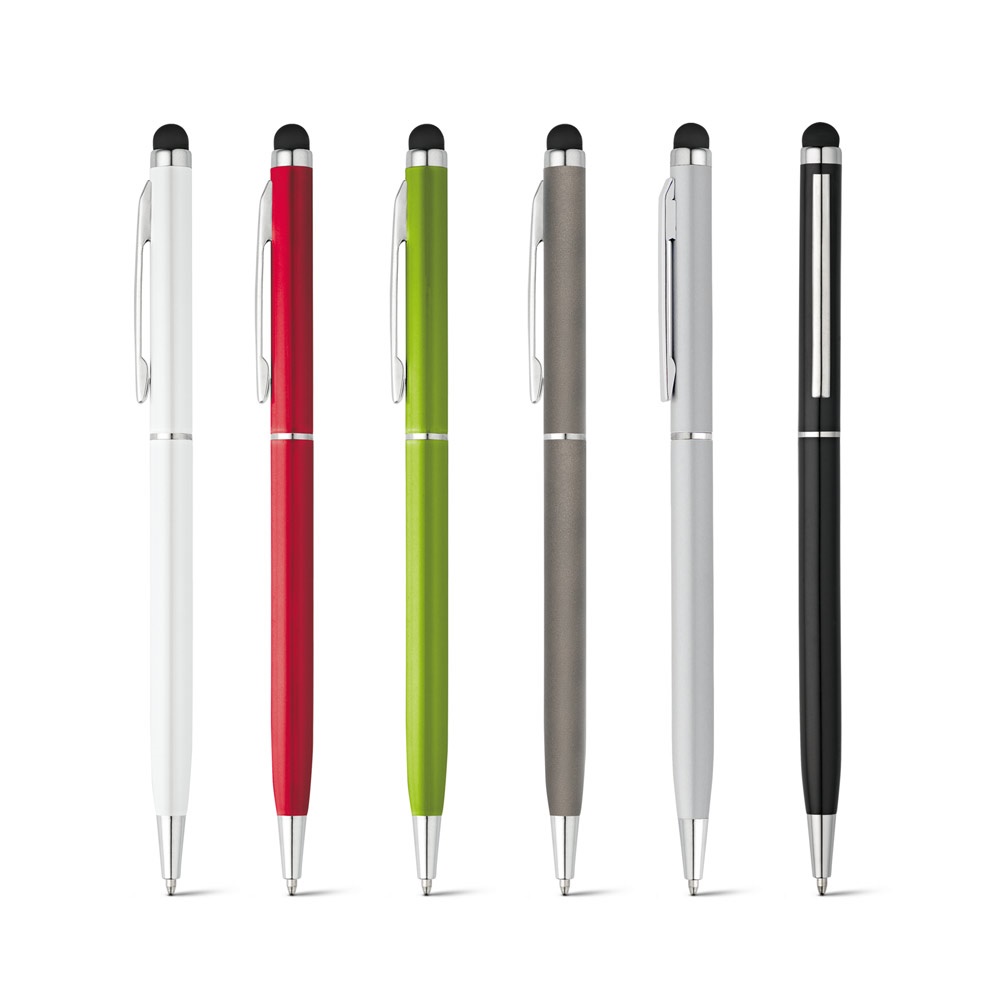 ZOE. Stylo en aluminium avec mécanisme twist et embout tactile