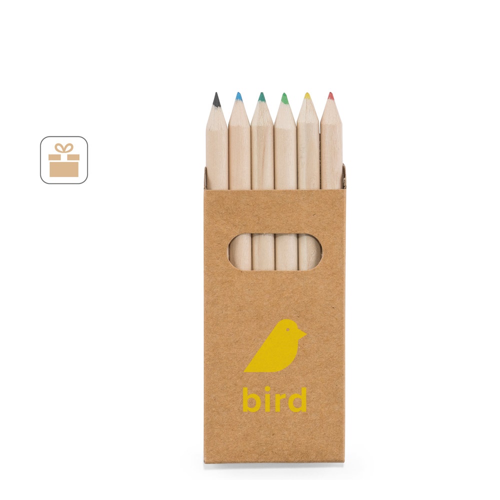 BIRD. Set 6 pasteliek v škatuľke