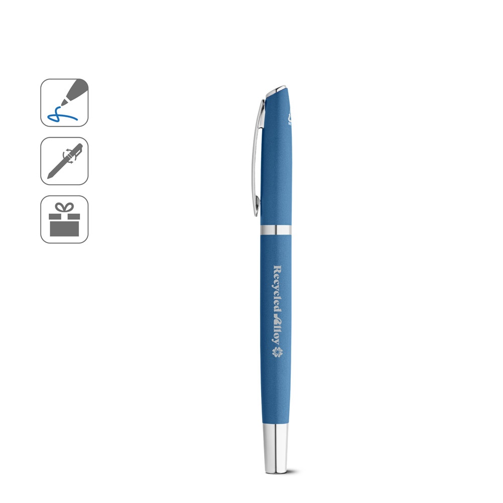 Vue 9 de RE-LANDO-SET. Set rollet et stylo bille avec corps en aluminium recyclé (100% rAL)