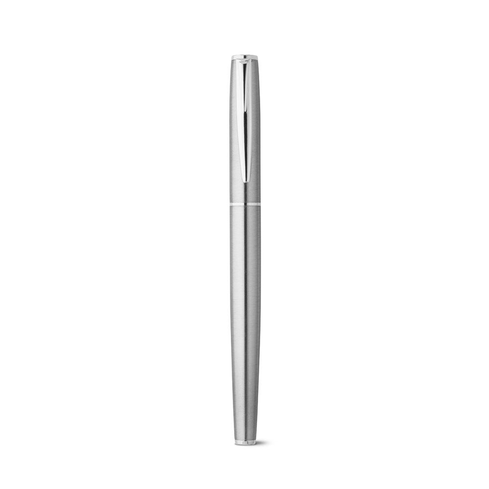 ELLA. Set de stylos à bille et rollers avec corps avec clip en acier inoxydable (53% rSS)
