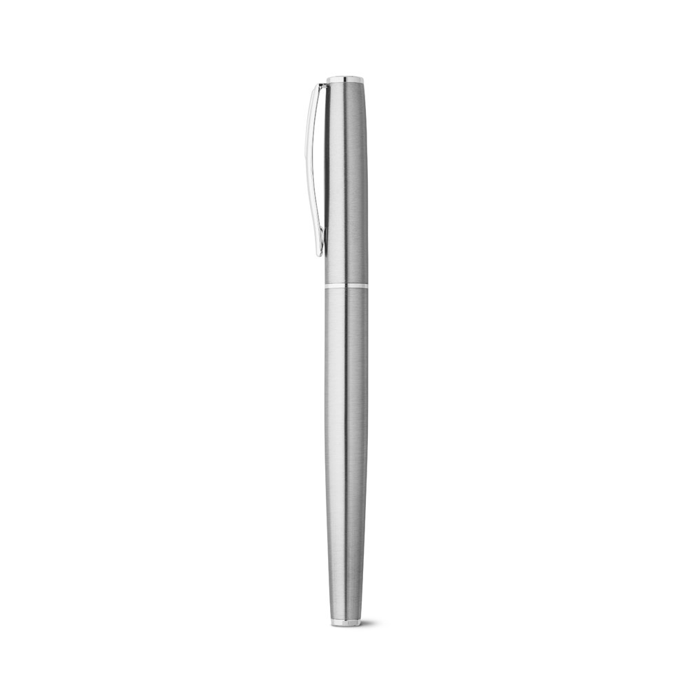 ELLA. Set de stylos à bille et rollers avec corps avec clip en acier inoxydable (53% rSS)