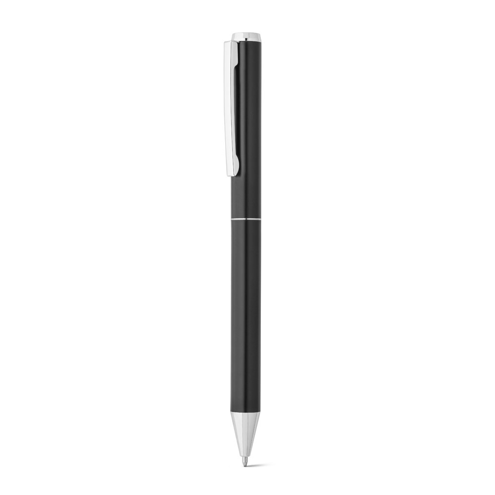 LEAH. Parure de stylo à bille et de roller en aluminium (94% rAL) avec clip