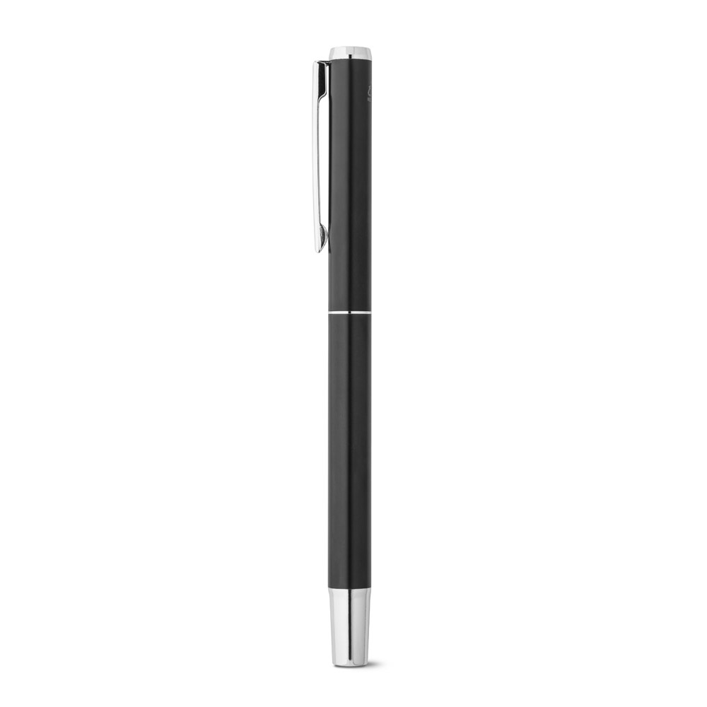 LEAH. Parure de stylo à bille et de roller en aluminium (94% rAL) avec clip