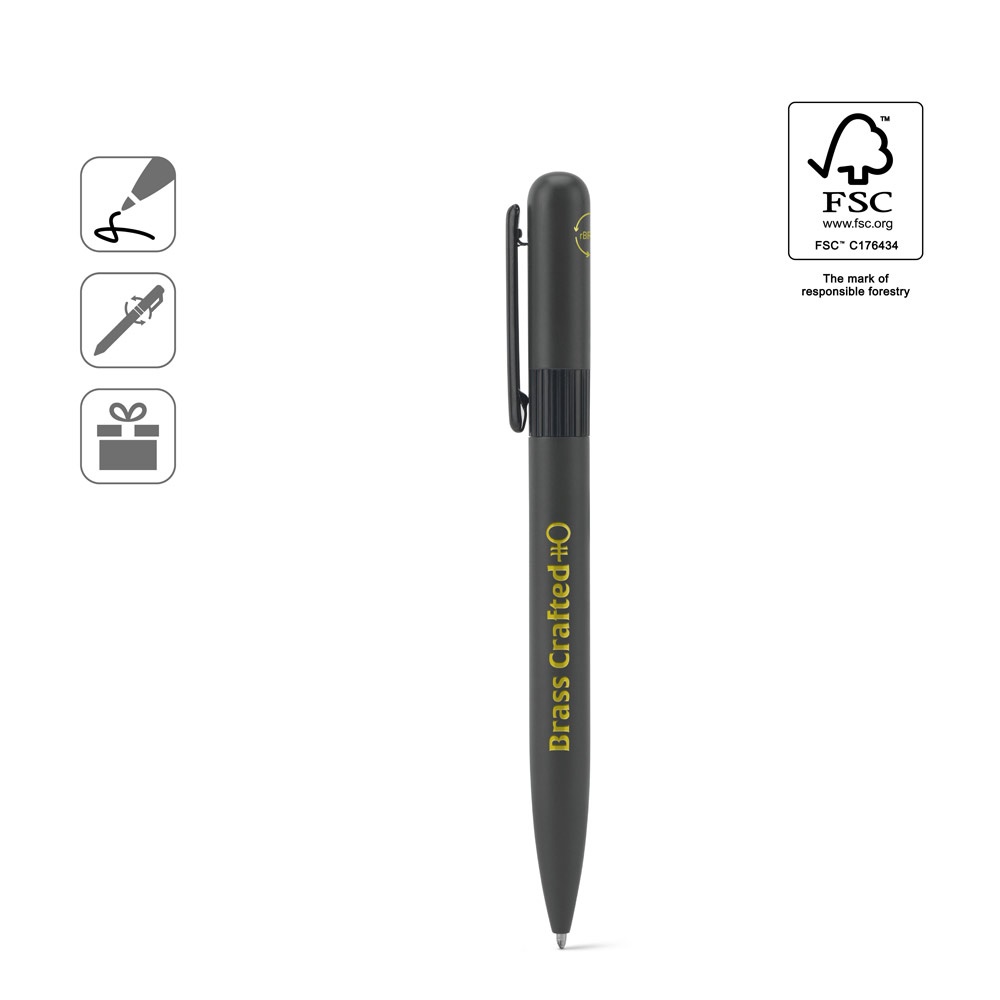 Vue 9 de ELSIE ROUND. Stylo à bille en métal (60% recyclé) avec design arrondi