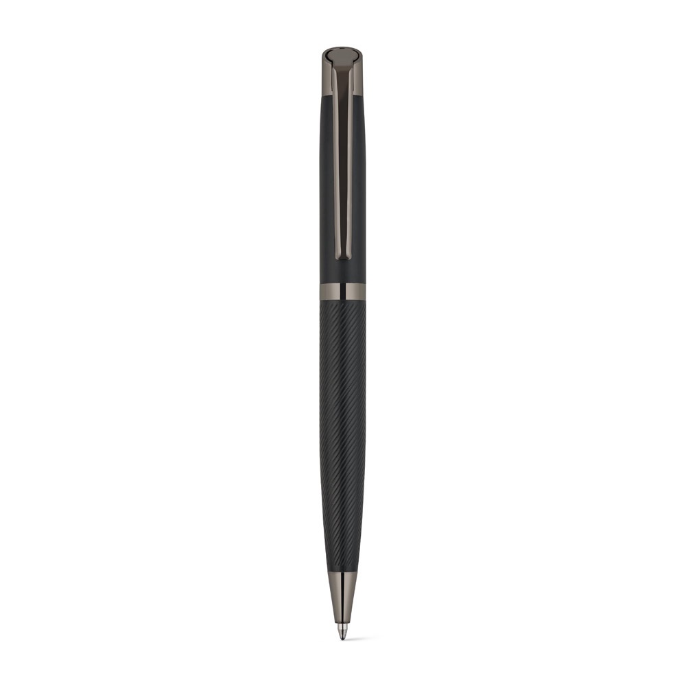 KINGSLEY. Ensemble composé d'un stylo à bille et d'un stylo roller en aluminium, avec encre bleue Dokumental