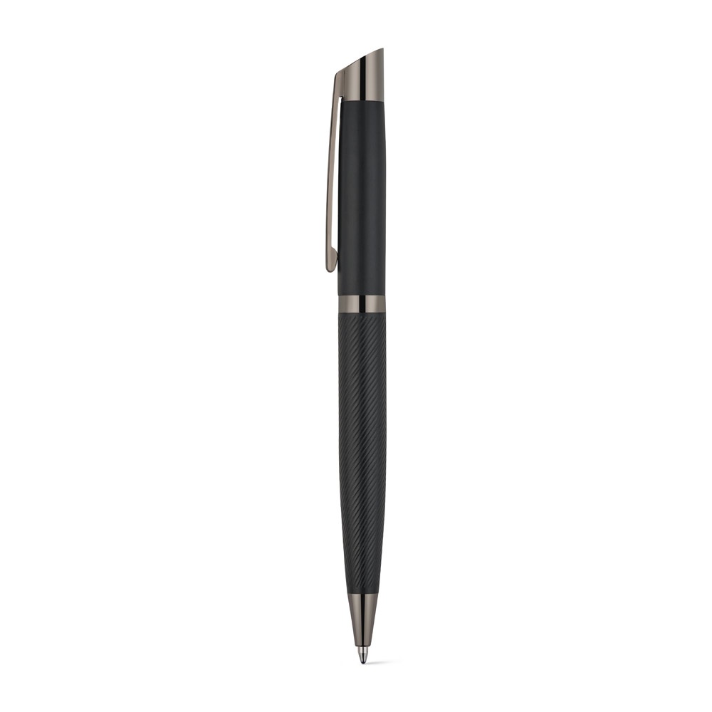 KINGSLEY. Ensemble composé d'un stylo à bille et d'un stylo roller en aluminium, avec encre bleue Dokumental