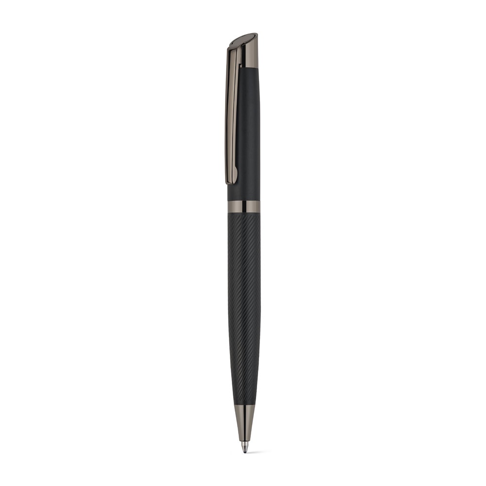 KINGSLEY. Ensemble composé d'un stylo à bille et d'un stylo roller en aluminium, avec encre bleue Dokumental