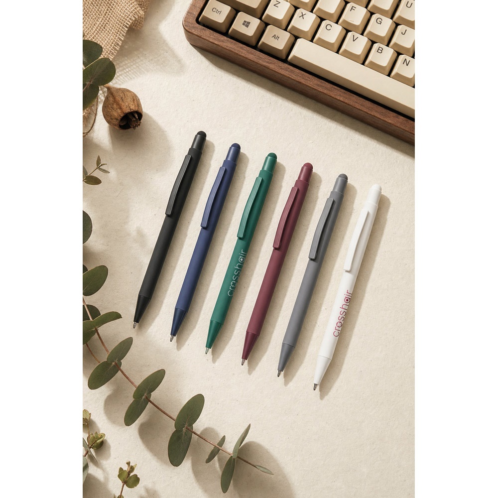 CLINT MATE. Stylo à bille au design moderne, fabriqué à partir d'aluminium recyclé (100% rAL), avec une finition mate