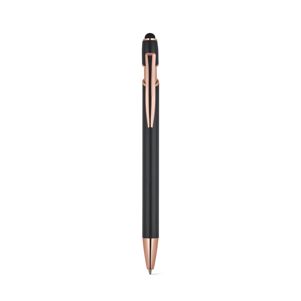 NEIL ROSE. Stylo à bille en aluminium recyclé (100% rAL), avec une finition mate et une encre bleue