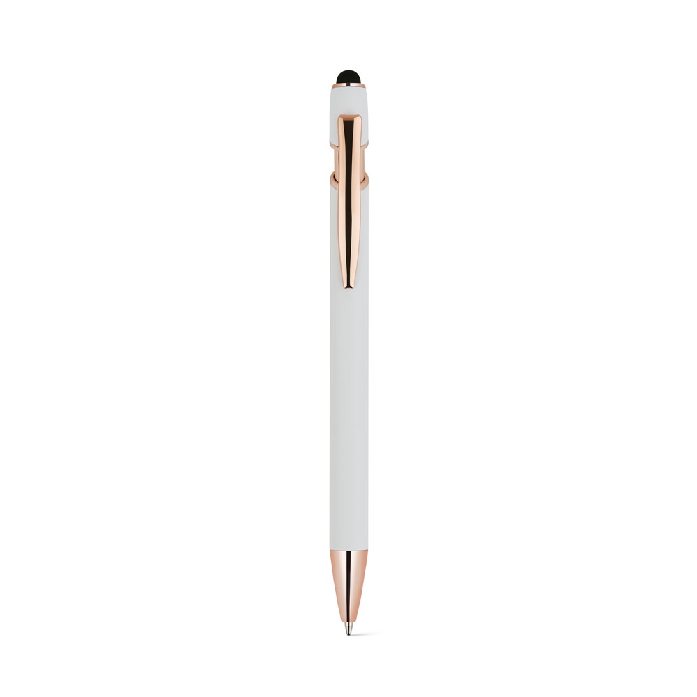 NEIL ROSE. Stylo à bille en aluminium recyclé (100% rAL), avec une finition mate et une encre bleue