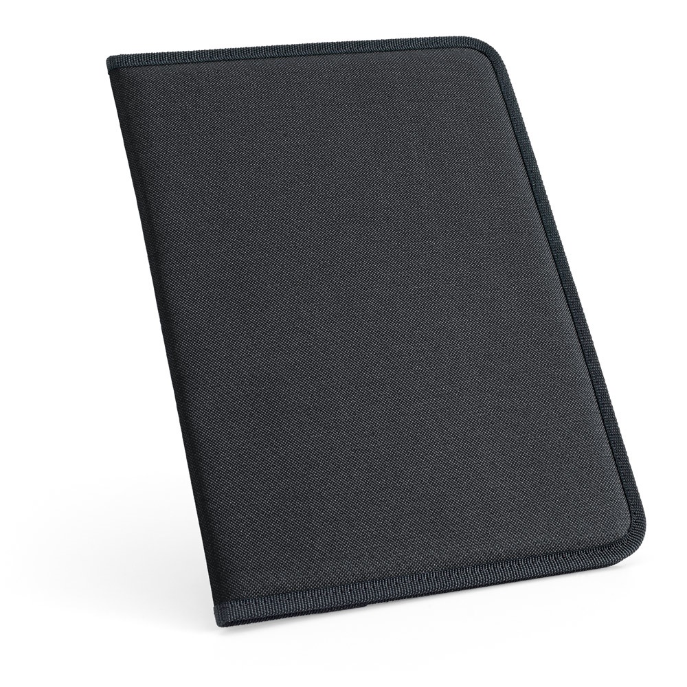 CUSSLER. Porte-documents A4 en 600D avec bloc de feuilles lignées