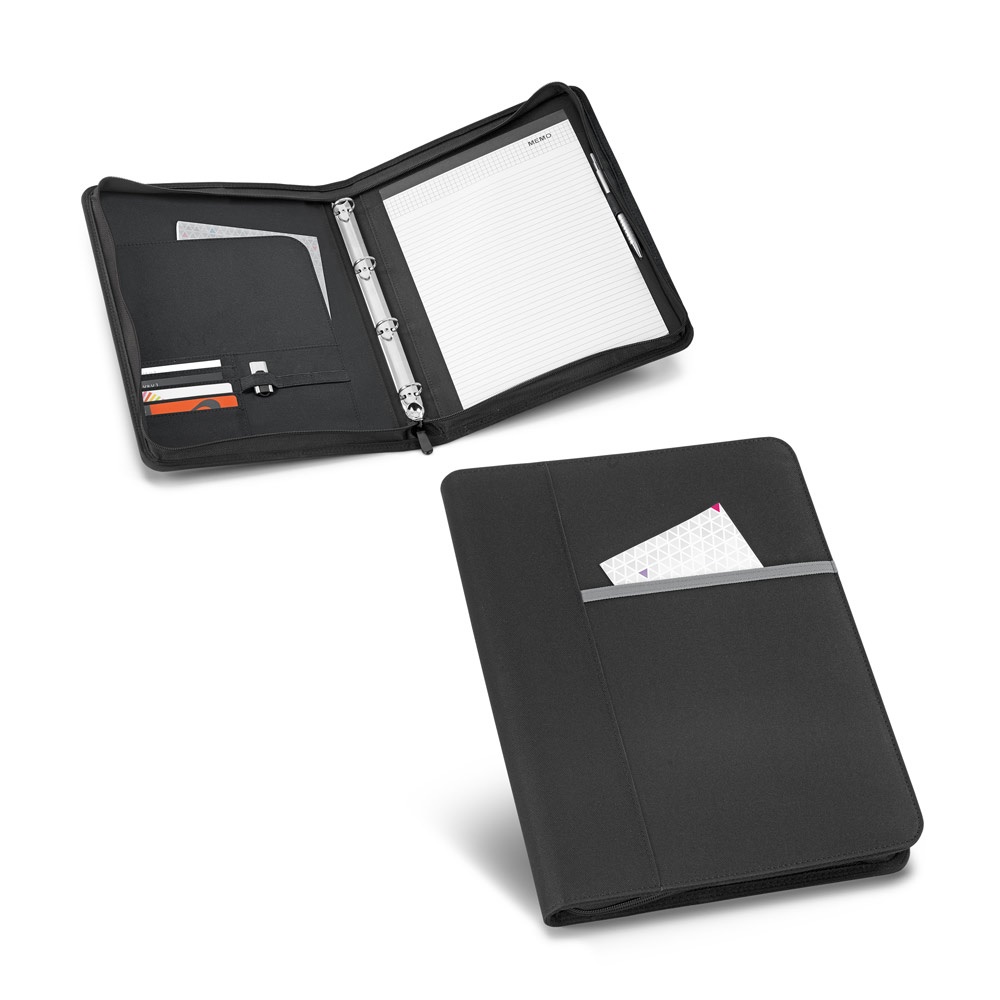 AUSTER. Porte-documents A4 A4 en 600D avec bloc de pages lignées