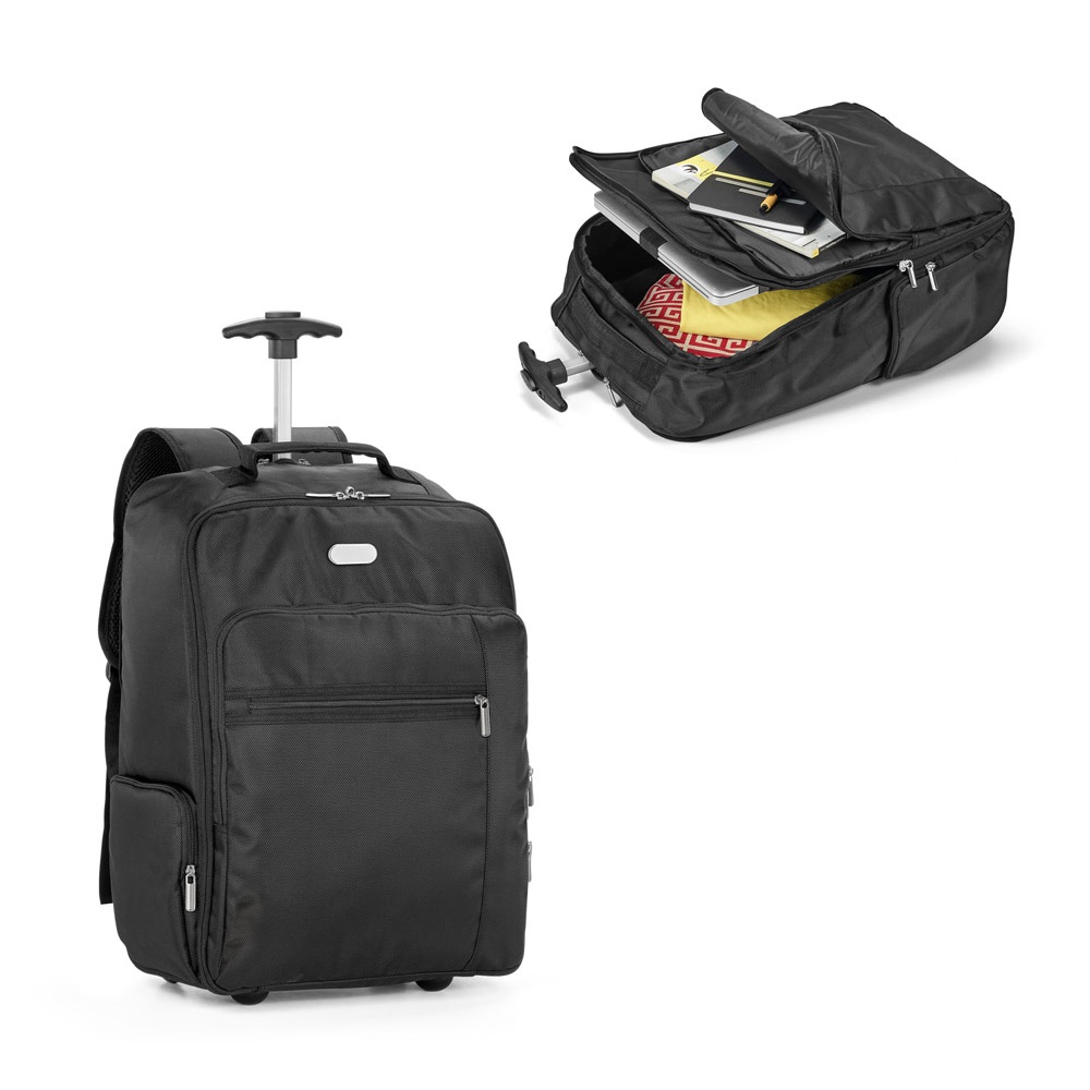 AVENIR. Sac à dos trolley pour ordinateur portable 17'' en 1680D et 300D