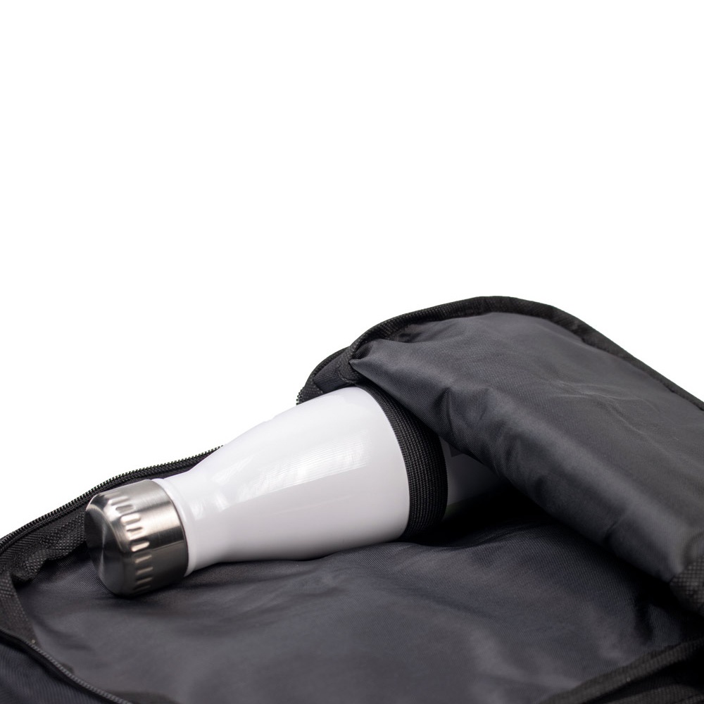 DELFOS. Sac à dos à sangle unique en 300D polyester recyclé et 600D polyester recyclé, avec doublure en polyester recyclé 210D