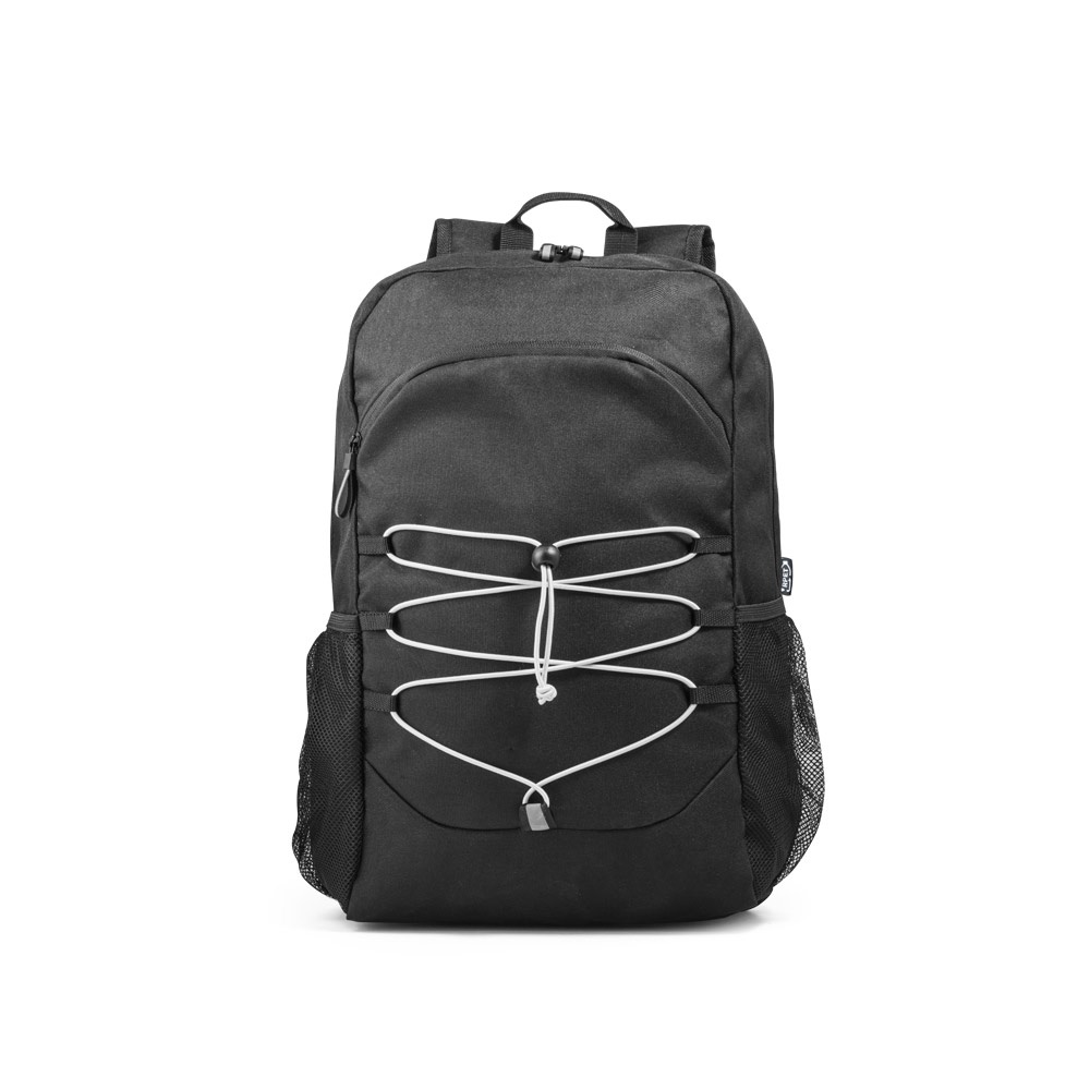 DELFOS BACKPACK. Sac à dos pour ordinateur portable en 300D polyester recyclé et 600D polyester recyclé avec éléments réfléchissants