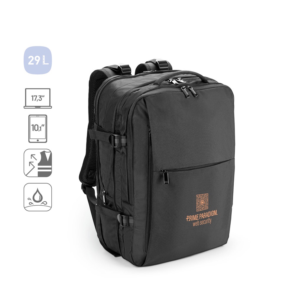 DALLAS. Cestovný batoh z recyklovaného 600D polyesteru s vysokou hustotou pre 17.3" notebook