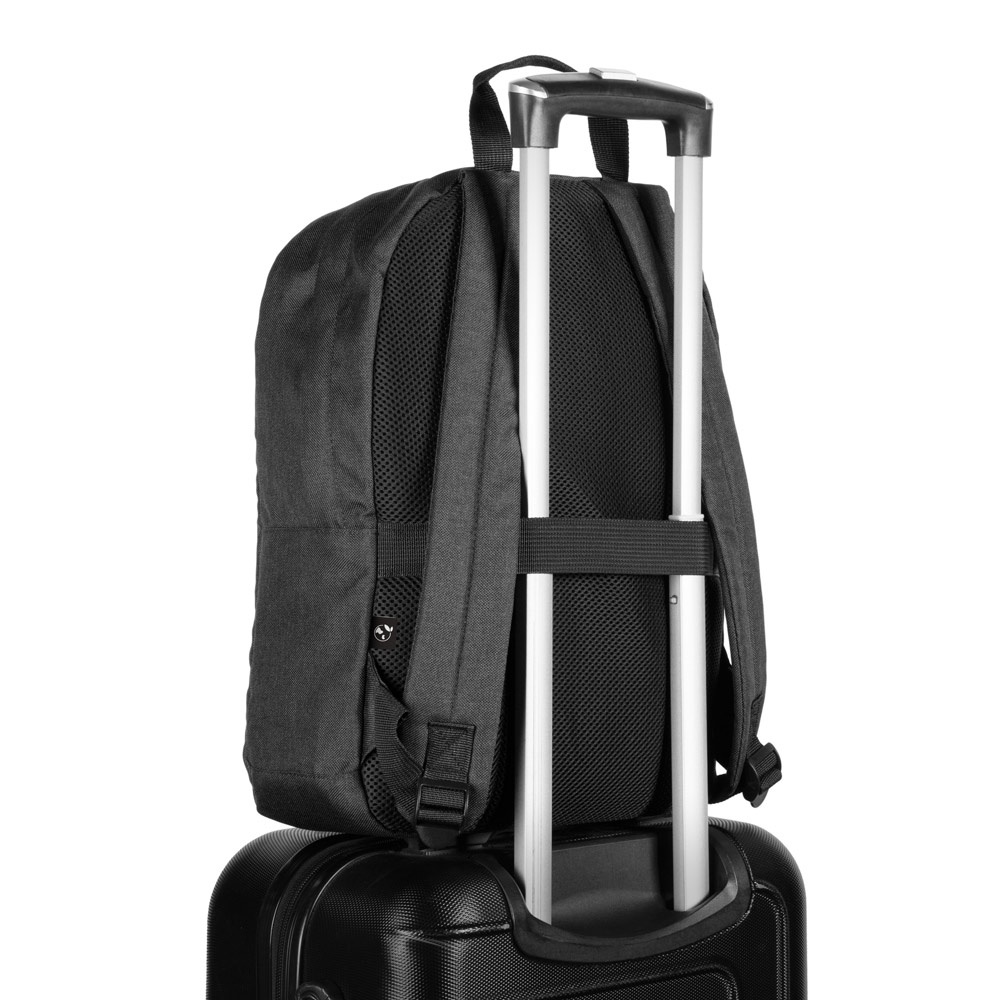 GIJON. Sac à dos pour ordinateur portable en polyester haute densité recyclé 600D et doublure en polyester recyclé 210D