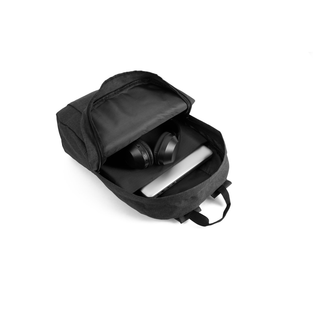 GIJON. Sac à dos pour ordinateur portable en polyester haute densité recyclé 600D et doublure en polyester recyclé 210D