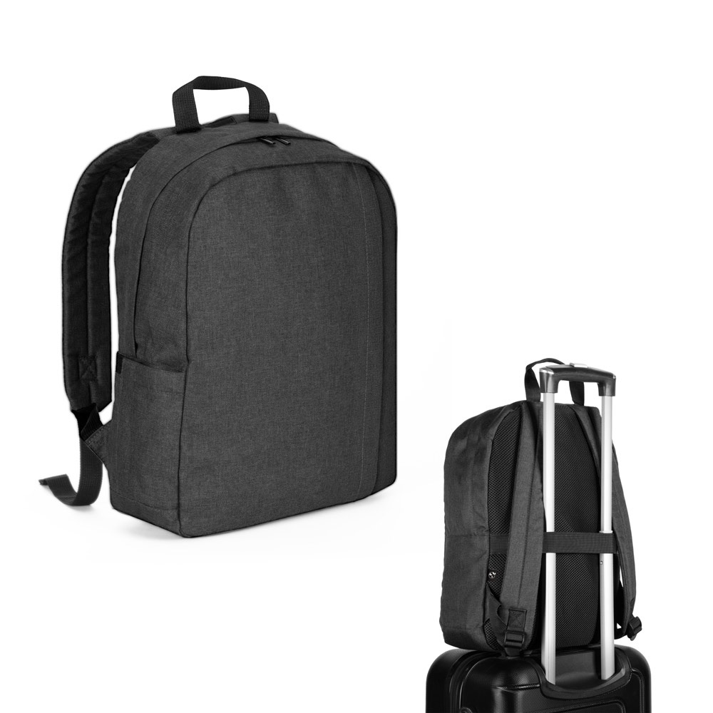 GIJON. Sac à dos pour ordinateur portable en polyester haute densité recyclé 600D et doublure en polyester recyclé 210D