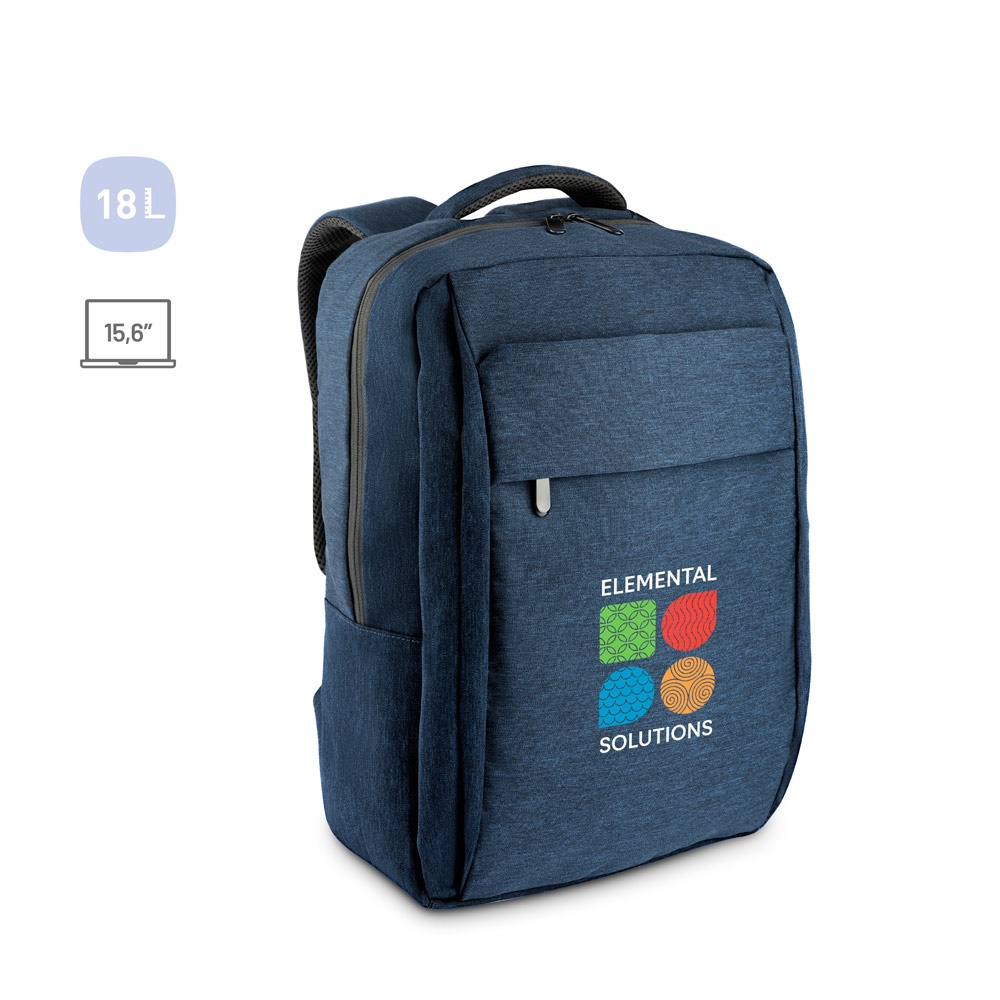 COVENTRY. Plne polstrovaný batoh na notebook z 300D recyklovaného polyesteru s vysokou hustotou a podšívky z 210D recyklovaného polyesteru 15.6'