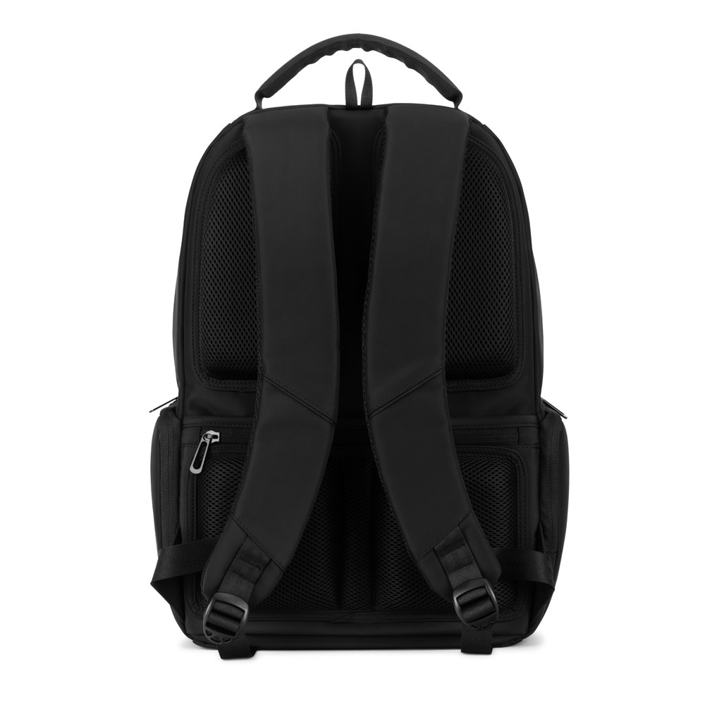BOSTON SOLID. Sac à dos pour ordinateur portable (17") en nylon 150D avec 2 compartiments rembourrés