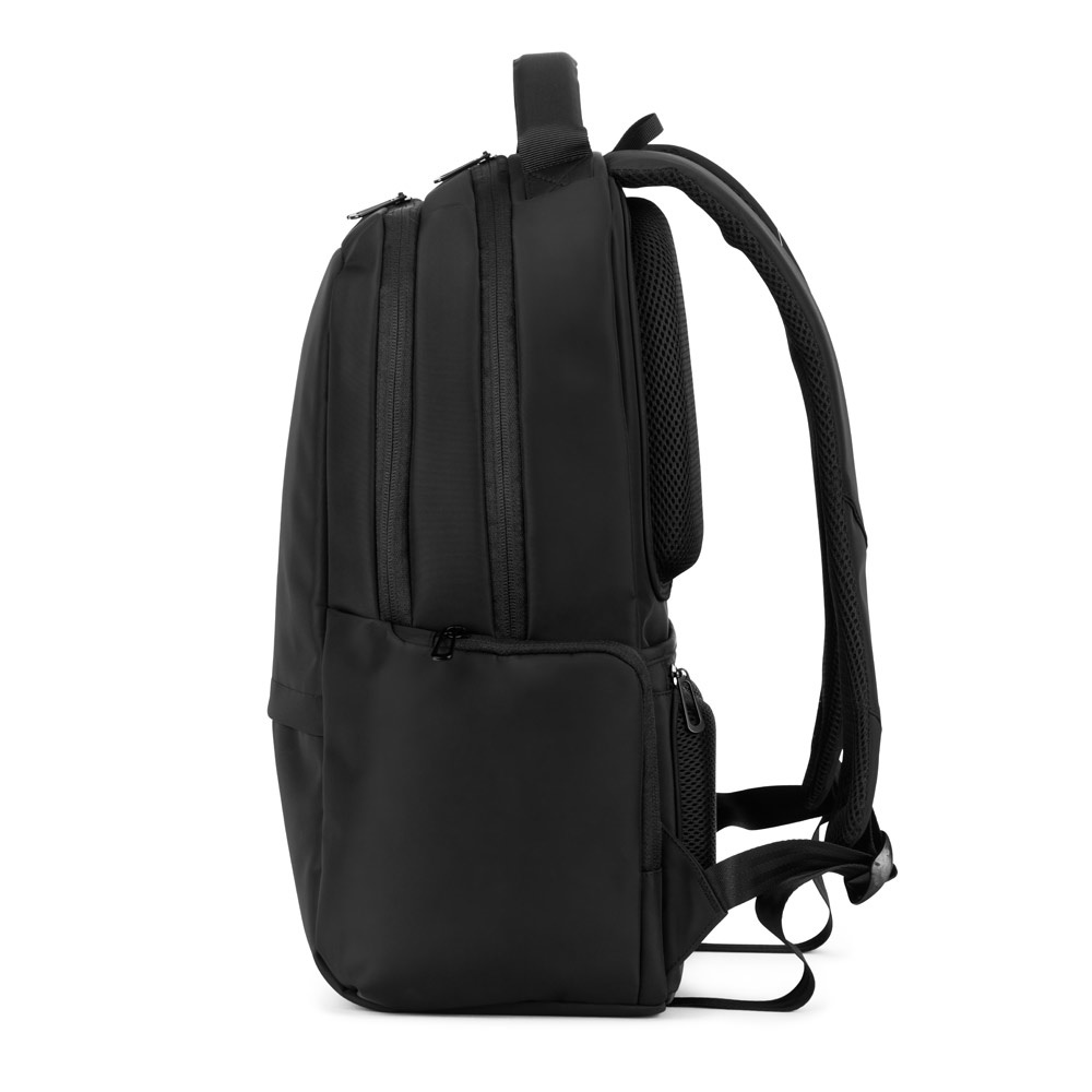 BOSTON SOLID. Sac à dos pour ordinateur portable (17") en nylon 150D avec 2 compartiments rembourrés