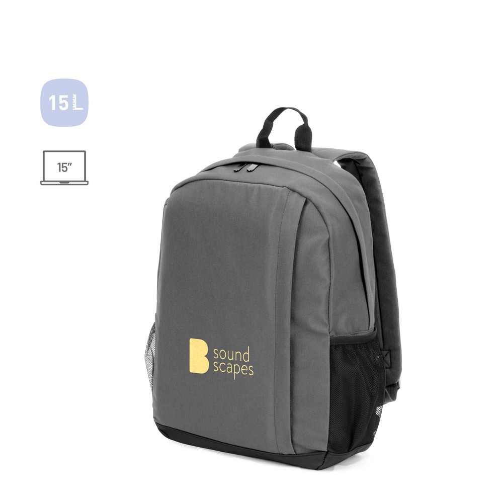 LIVERPOOL. Recyklovaný polyesterový batoh na notebook s vysokou hustotou 600D 15"