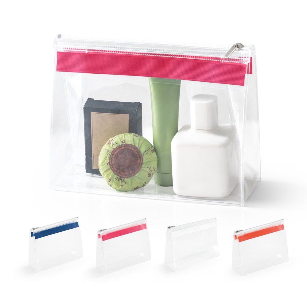 CHASTAIN. Transparent. Pochette EVA avec fermeture éclair