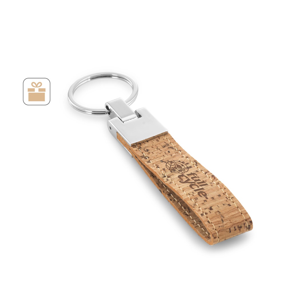 CORKS. Kľúčenka z korku a kovu