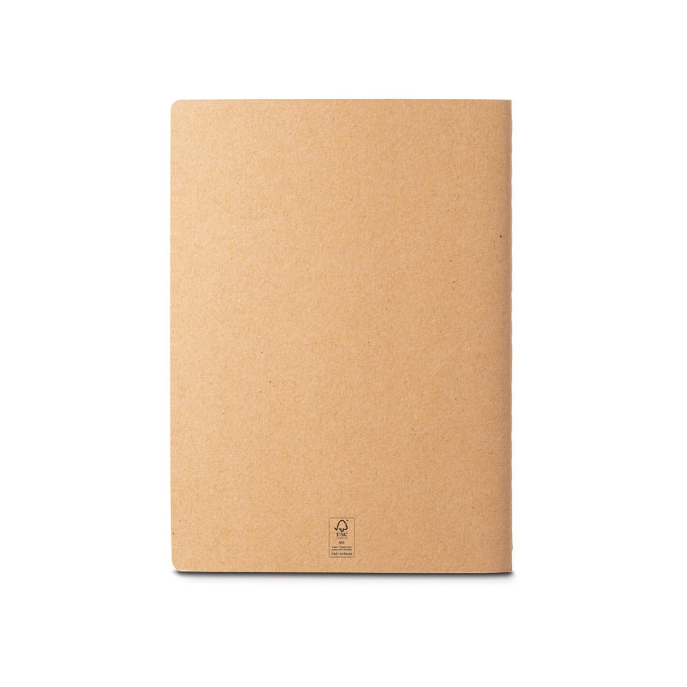 ALCOTT A4. Bloc-notes A4 à couverture cartonnée (250 g/m²) et pages unies